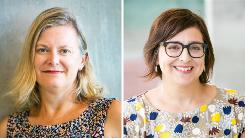 Headshots of Drs. Catherine Carstairs and Tara Abraham