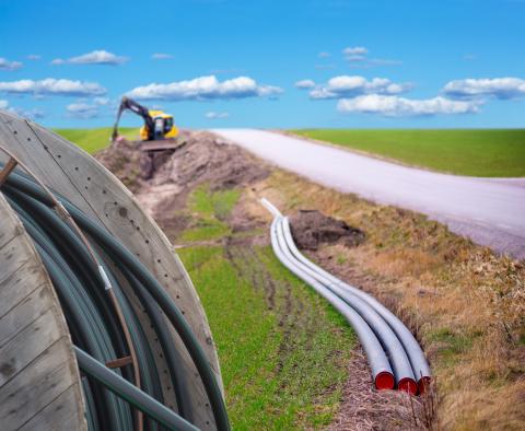 Photo of cables being laid. Adobe stock.