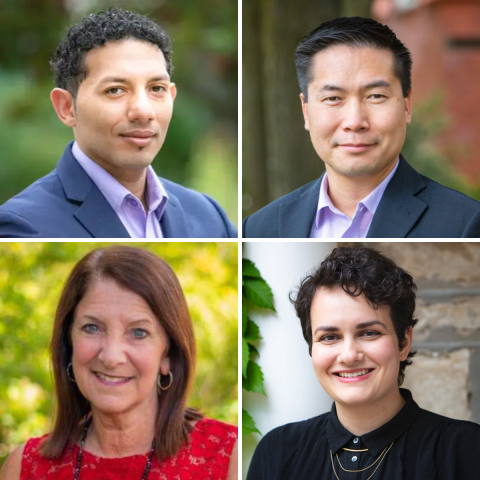 From top left to bottom right: Headshots of Basem Gohar, David W.L. Ma, Barbara Morrongiello, and Rebecca Shapiro.
