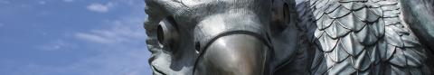 Close-up view of Gryphon Sculpture