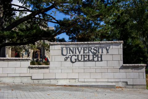 The University of Guelph sign