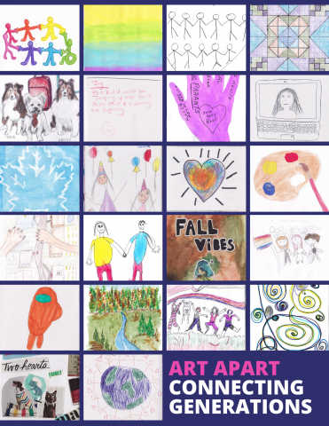 A collage of art submissions for Art Apart