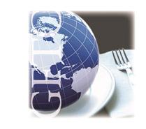 picture of a globe on a plate overlayed with the initial G F T C