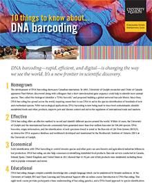 first page of ten things to know about DNA barcoding publication