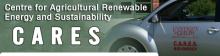 Centre of Agricultural Renewable Energy and Sustainability banner featuring a bio-energy car