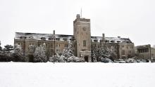 Johnston Hall at U of G during winter
