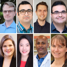 Headshots from top left to bottom right: Dr. Alex Souchen, Dr. Siavash Vahidi, Dr. Derek O’Flaherty, Dr. Mohammad Al Janaideh, Dr. Stephanie Craig, Dr. Sumitra Auschaitrakul, Dr. Biniam Kebede and Dr. Nicole Ricker.