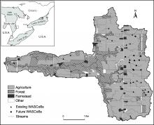 A GIS map of the environmental impacts on watersheds in Southern Ontario