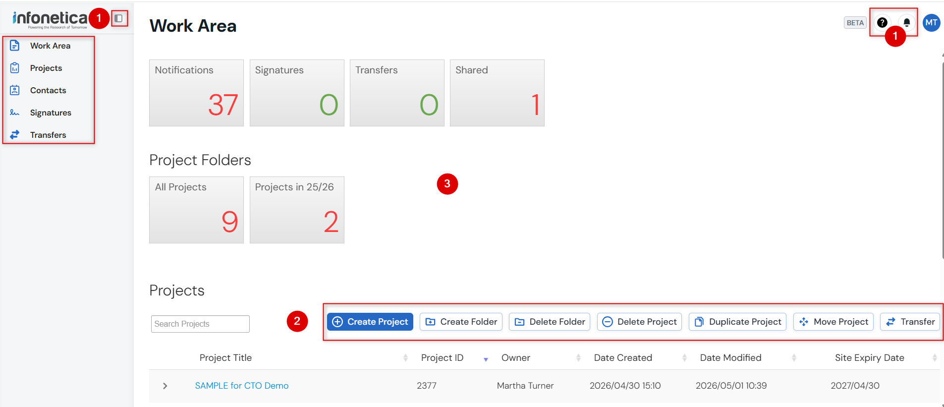 New EthOS Landing Page with numbered sections.