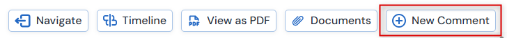 Screenshot of new comment button