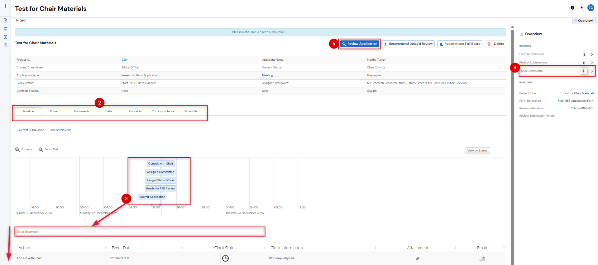 Screenshot of review application button