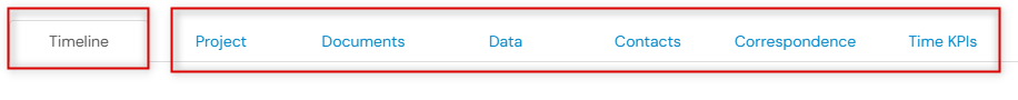 Screenshot of timeline view tab