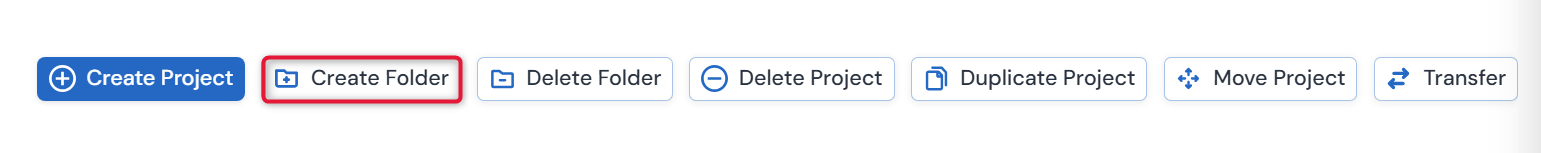 Screenshot of Create Folder button in the action ribbon.