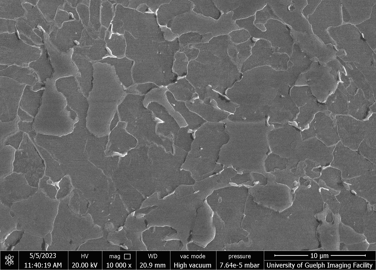 A grey pattern produced with an SEM machine with numbers at the bottom