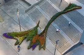 "The garden that climbs the stairs" in Bilbao Spain