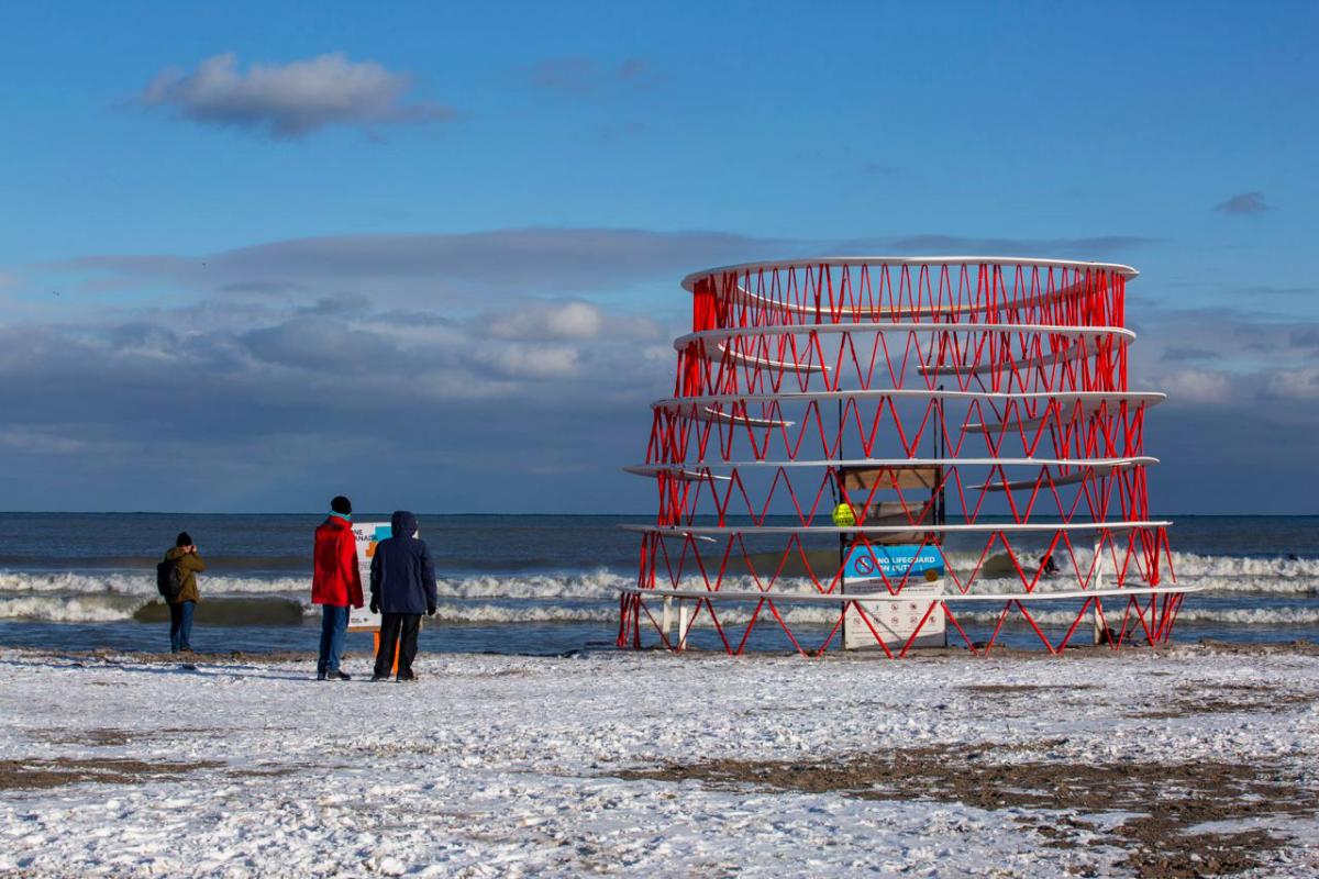 Rear view of OneCanada installation facing Lake Ontario