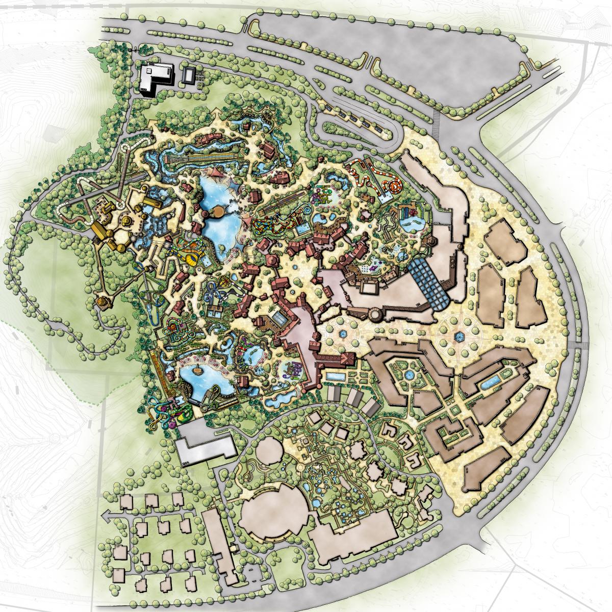 ProSlide Rendered Plan of Water Park