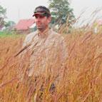 Robert Corry in prairie planting