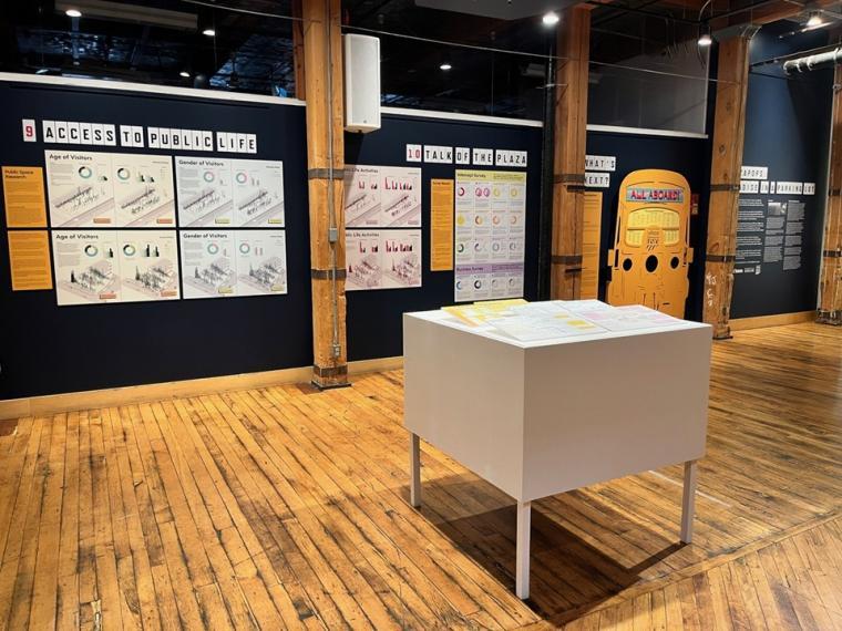 plazaPops Exhibition with posters and displays