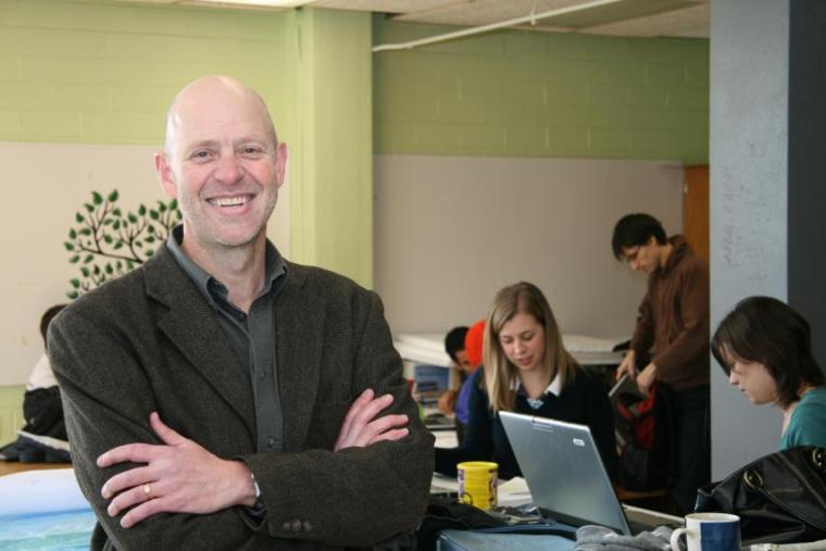 Dr. Robert Brown standing in the studio