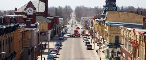 View of main street in downtown Seaforth, Ontario