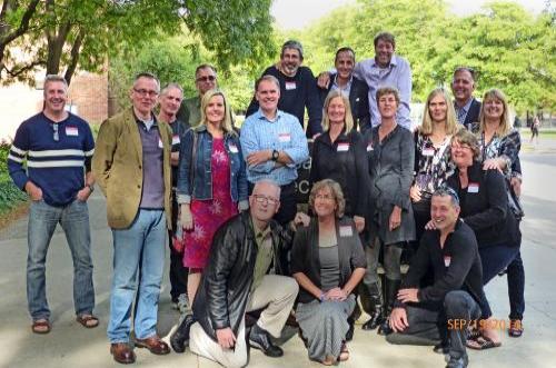 BLA Reunion Photo - Class of 1989 in front of LA building sign