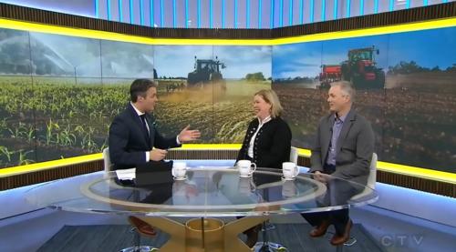 CTV video clip with tractor in field in backdrop