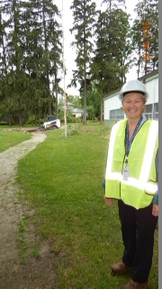 Eileen Foley at the LMM Construction Site