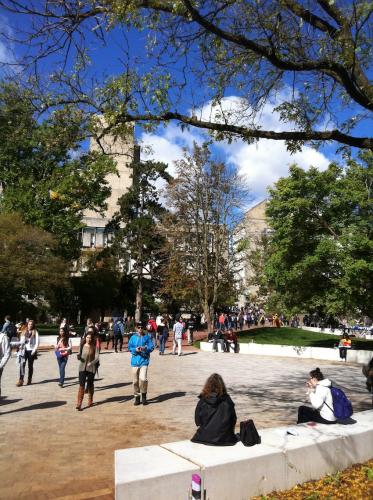 Students at Branion Plaza