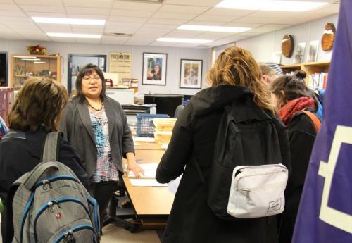 Students visiting Indigenous Knowledge Centre