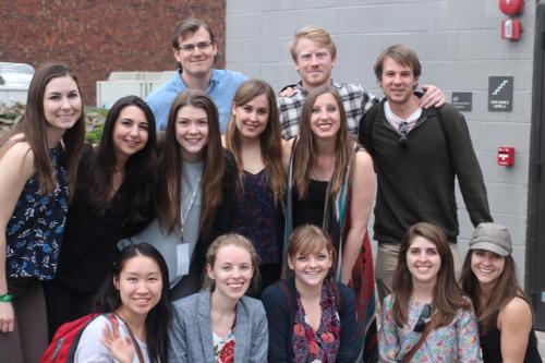 Group photo in front of American Society of Landscape Architects building