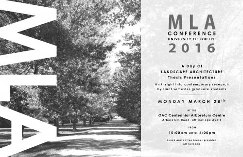 2016 MLA Conference poster with path and trees