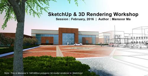 SketchUp and 3D Rendering Workshop Poster