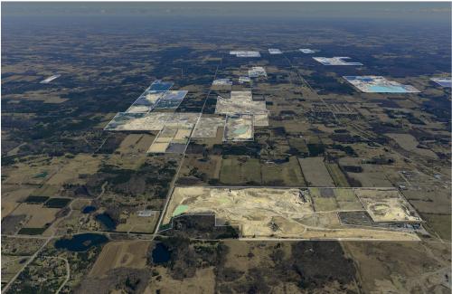 Ariel View of Lafarge Gravel Pits