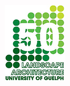 LA Fifty Logo with 50 surrounded by green dots