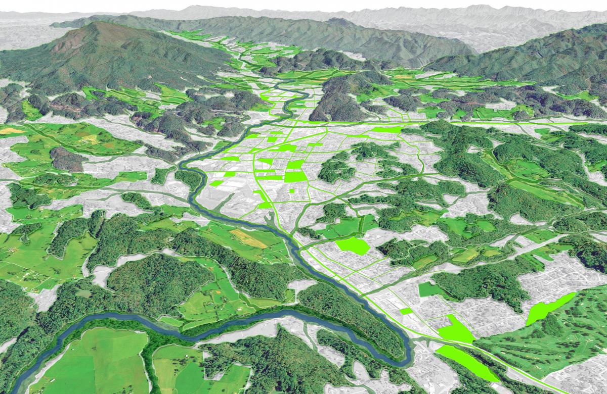GIS Mapping of mountain landscape