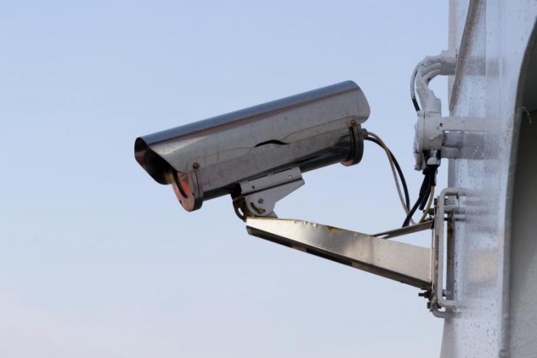 camera surveillance on wall