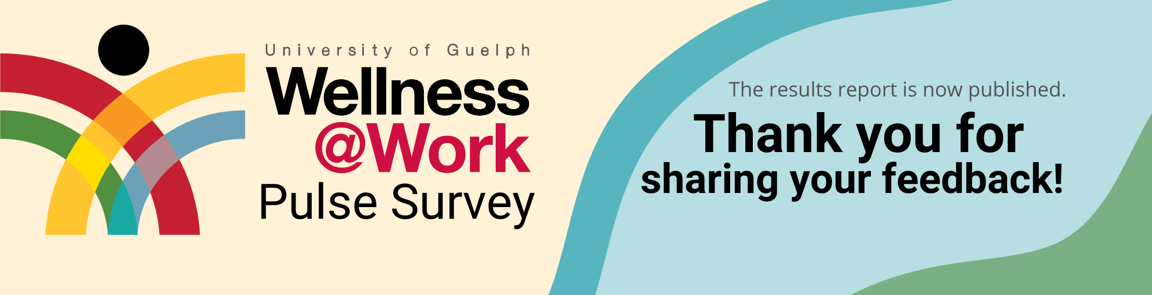 Wellness@Work logo with "Pulse Survey" written on yellow and blue background. 