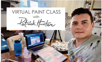 image of Patrick hunter with paints 