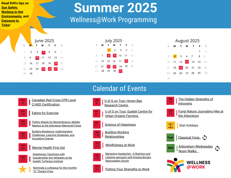 Summer 2025 Wellness Programming Calendar