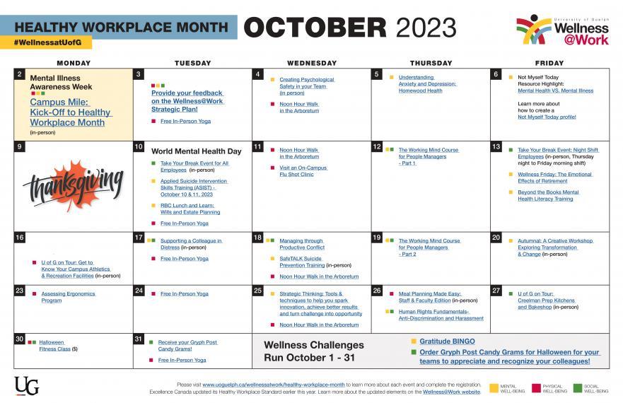 October calendar