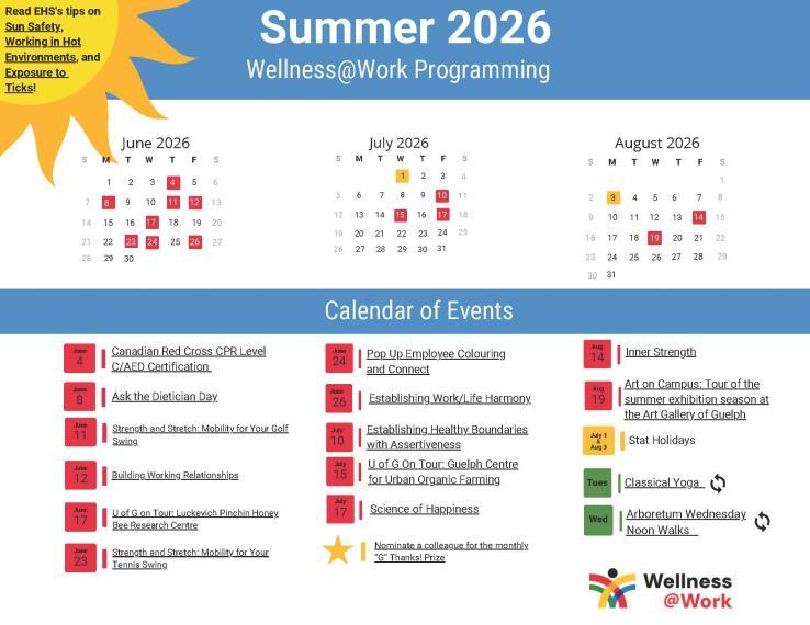 Summer 2026 Wellness@Work Programming Calendar